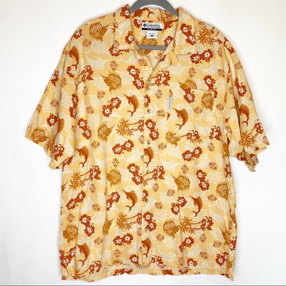 Columbia Men’s Hawaiian Tropical Shirt Large - Picture 1 of 11
